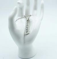 Buddhism Om Mani Padme Hum Tag pendant Necklace