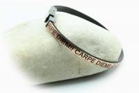 Carpe Diem Genuine Metallic Leather Bracelet