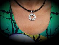 Buddhism Om Mani Padme Hum Circle Pendant Necklace