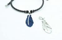 Feather Leather Choker