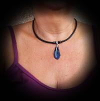 Feather Leather Choker