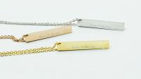 Inspirational Quote Ingot Bar Necklace - Free To Be Me