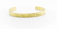 Gold Stainless Steel Cuff Bangle With Your Chosen EWE Mantra