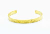Gold Stainless Steel Cuff Bangle With Your Chosen EWE Mantra