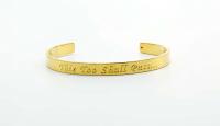 Gold Stainless Steel Cuff Bangle With Your Chosen EWE Mantra
