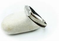 Feather Leather Bracelet - Hair On Zebra Design