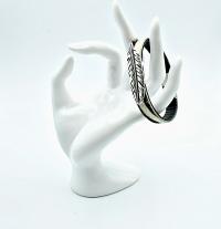 Feather Leather Bracelet - Hair On Zebra Design