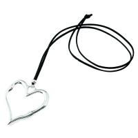 Heart Statement Long Necklace - Abstract Design