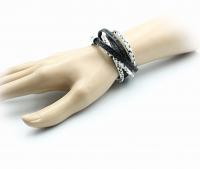 Wrap Around Double Layer Snakeskin Inspirational Bracelet
