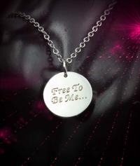 Inspirational Round Tag Mantra Necklace