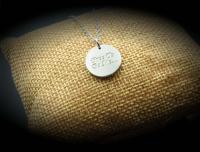 Inspirational Round Tag Mantra Necklace