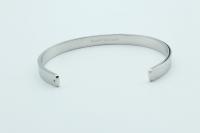 Silver Stainless Steel Cuff Bangle With Your Chosen EWE Mantra