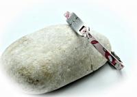 Inspirational Bracelet - Spring Flower Leather & Steel Customised.