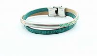 Double Layer "Wish Dream Believe" Leather Tube Inspiration Bracelet
