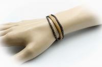 Inspirational Mantra Bracelet Triple Layer "Wish Dream Believe"