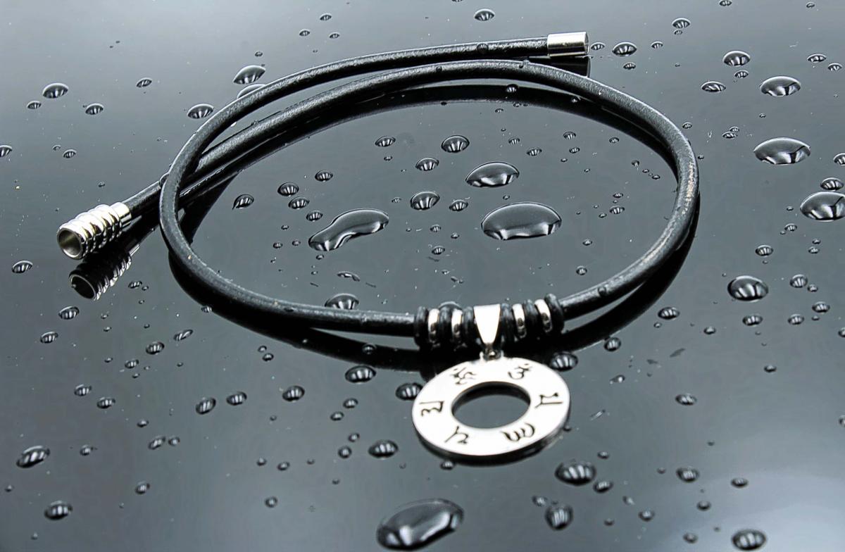 Buddhism Om Mani Padme Hum Circle Pendant Necklace