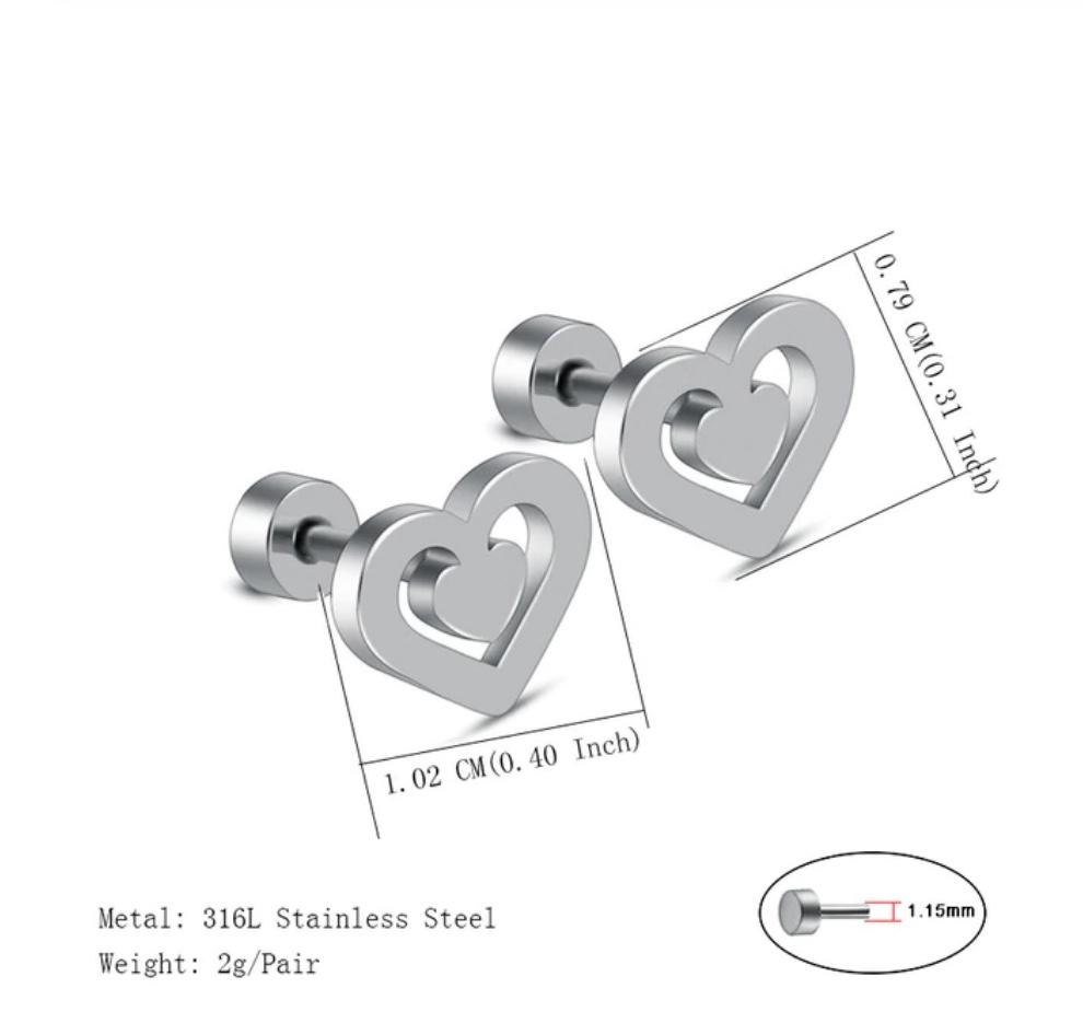 Double Heart Earrings