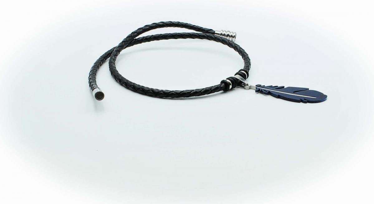 Feather Leather Choker