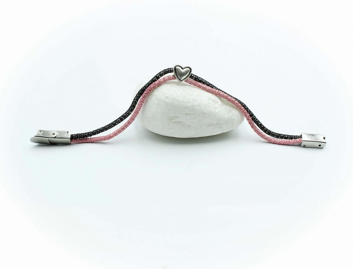 Heart Double layer Mesh Chain Bracelet