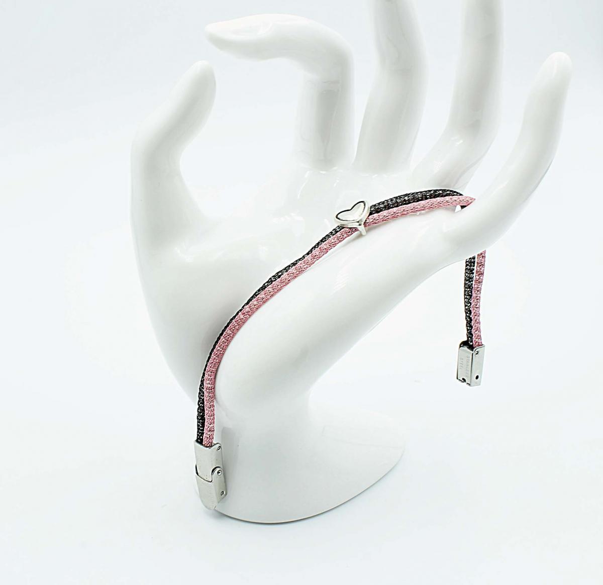 Heart Double layer Mesh Chain Bracelet