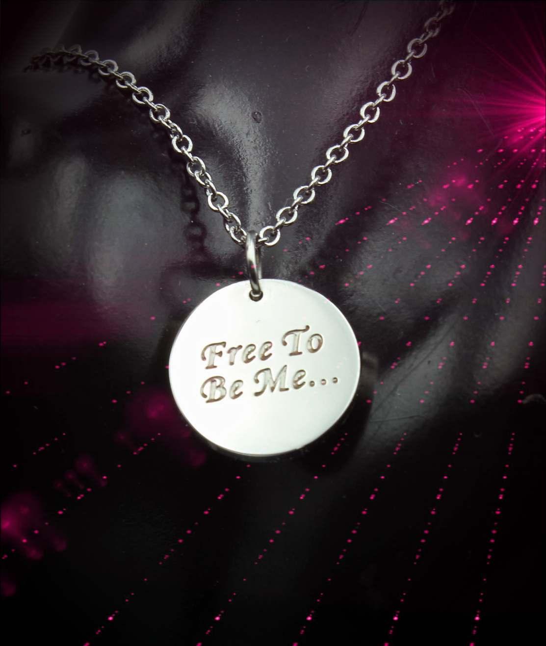 Inspirational Round Tag Mantra Necklace