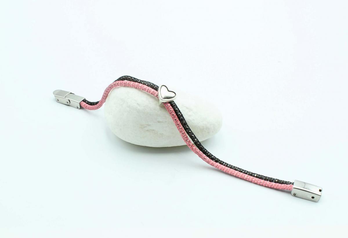 Heart Double layer Mesh Chain Bracelet