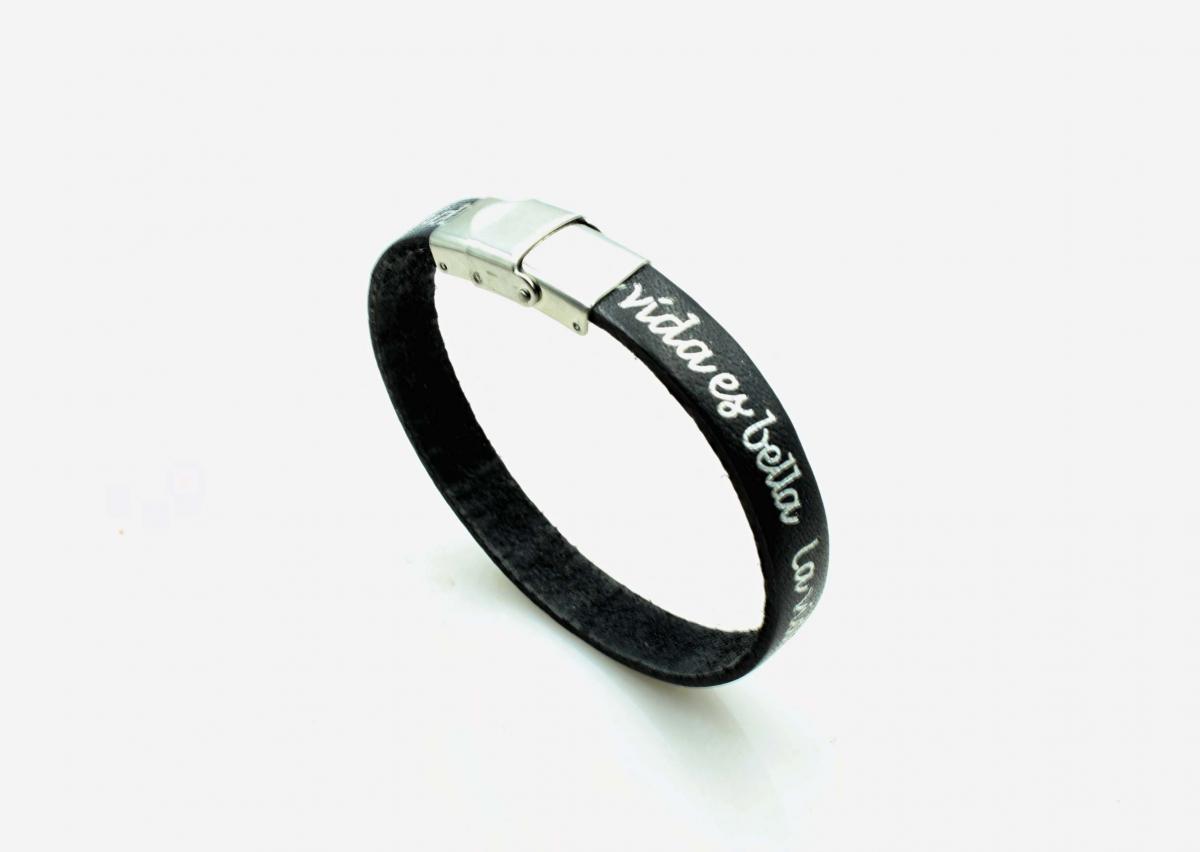 La Vida Es Bella (Life is Beautiful) Leather Bracelet