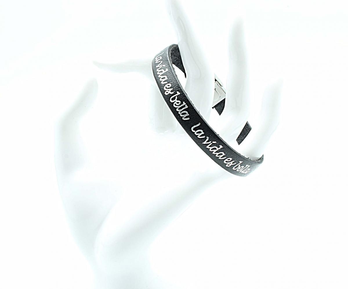 La Vida Es Bella (Life is Beautiful) Leather Bracelet